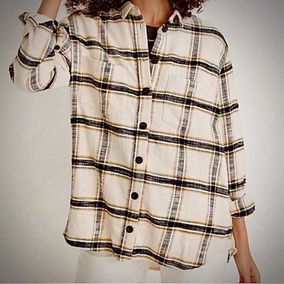Madewell Tops - NWOT Madewell Oversized Ex-Boyfriend Shacket in “Caney Plaid” Pattern.